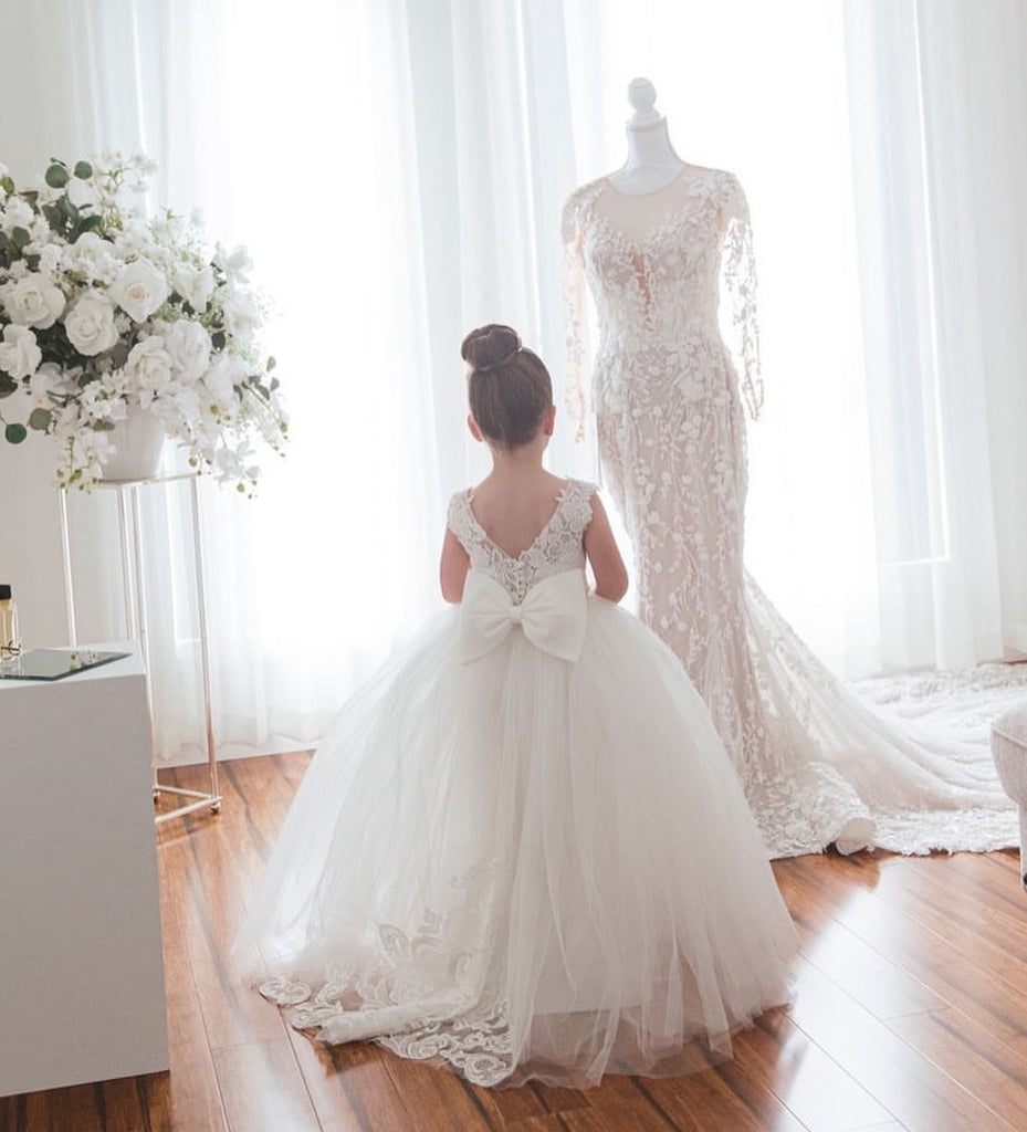 Chanel flower girl dress