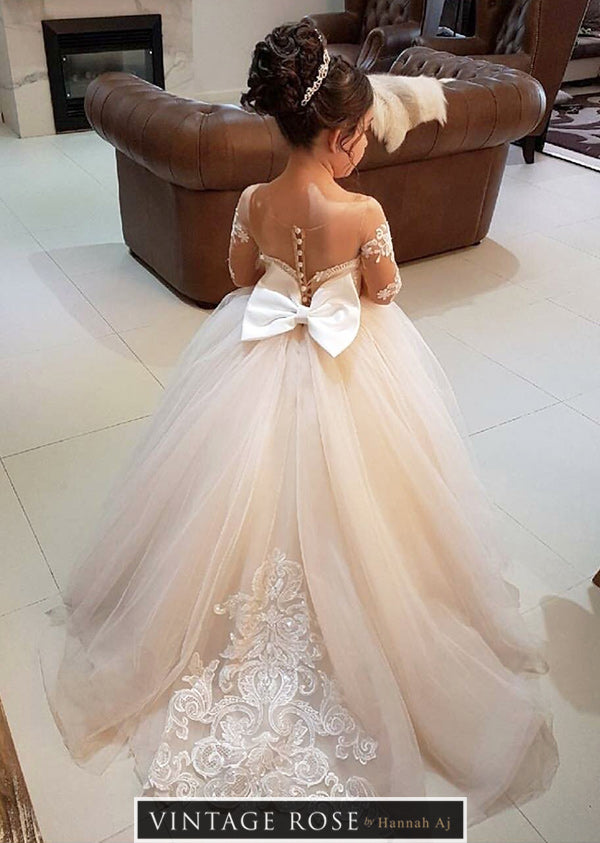 Sophia Flower girl dress – Vintage Rose by Hannah Aj